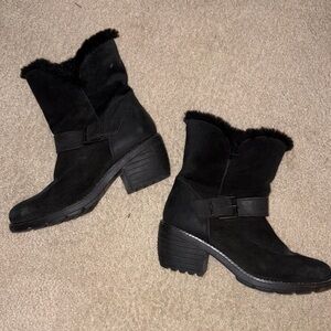 Emu Australia Suede Black Winter Chelsea Boots